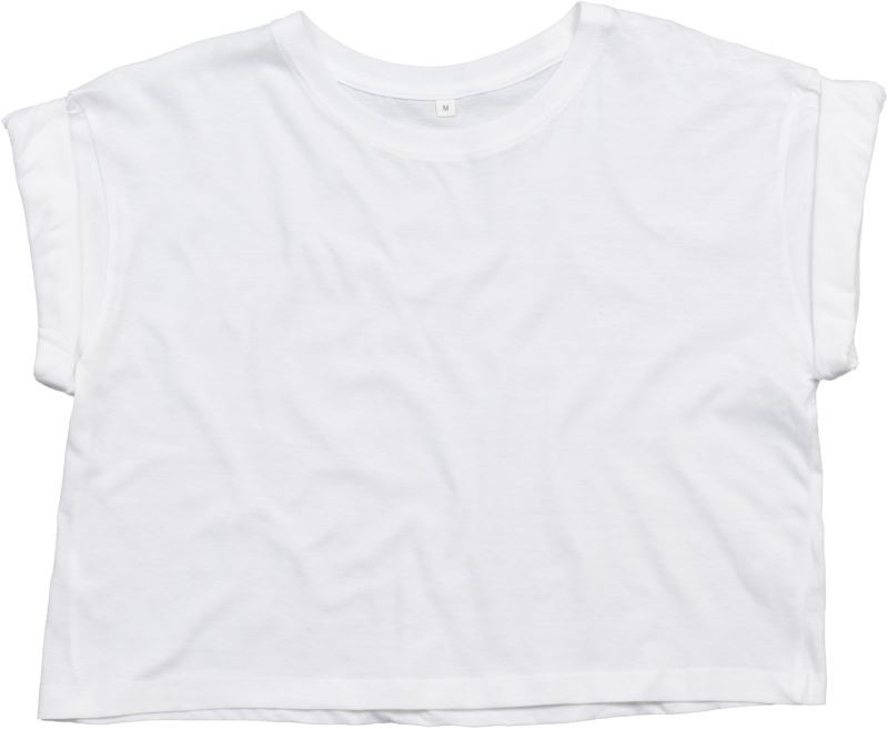 Dámské Tričko Organic Crop Top M96 Barva: bílá, Velikost: M
