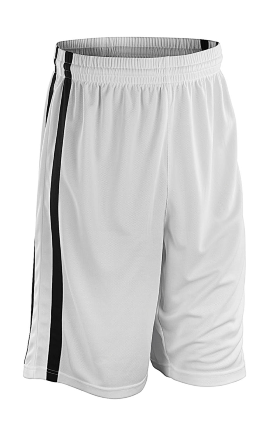 Pánské Quick Dry Basketball šortky Barva: bílá-černá, Velikost: XS