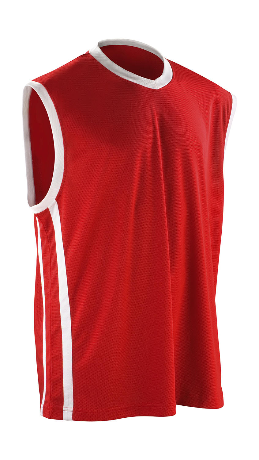 Pánský Quick Dry Basketball Top Barva: červená-bílá, Velikost: M
