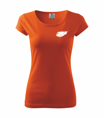 Dámské tričko s PÍRKEM Barva: oranžová, Velikost: L