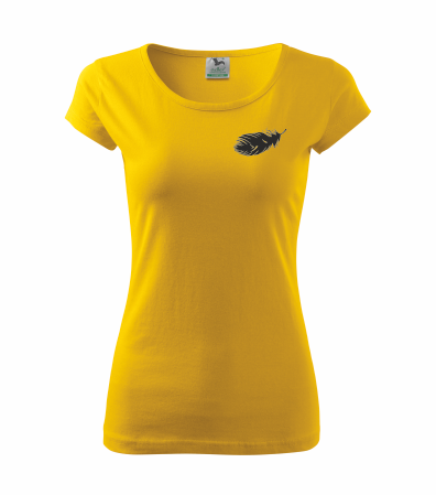 Dámské tričko s PÍRKEM Barva: žlutá, Velikost: XS