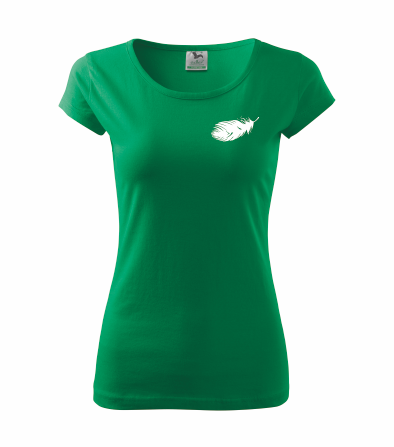 Dámské tričko s PÍRKEM Barva: středně zelená, Velikost: S