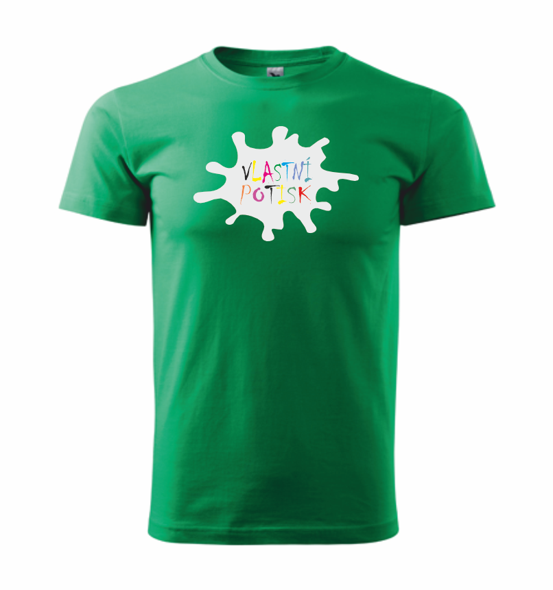 Tričko s vlastním POTISKEM Barva: středně zelená, Velikost: XS