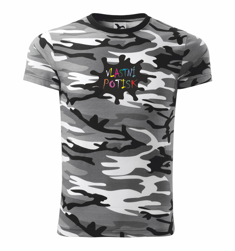 Tričko s vlastním POTISKEM Barva: camouflage gray, Velikost: XS