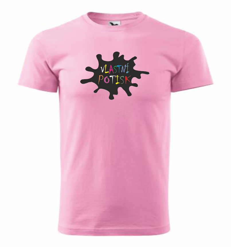 Tričko s vlastním POTISKEM Barva: růžová, Velikost: XL