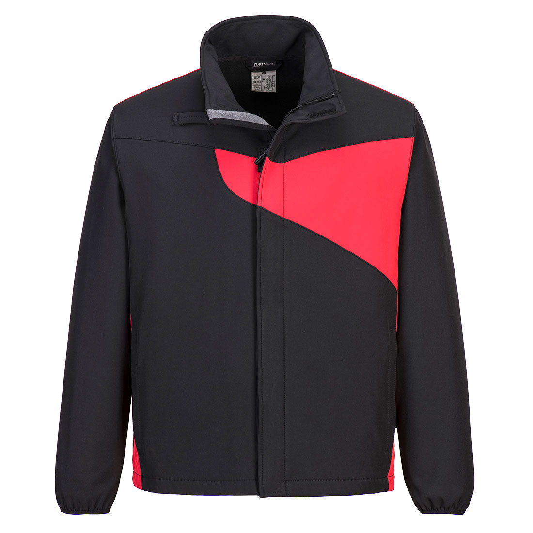 Softshellová bunda PW2 Barva: černá-červená, Velikost: 3XL