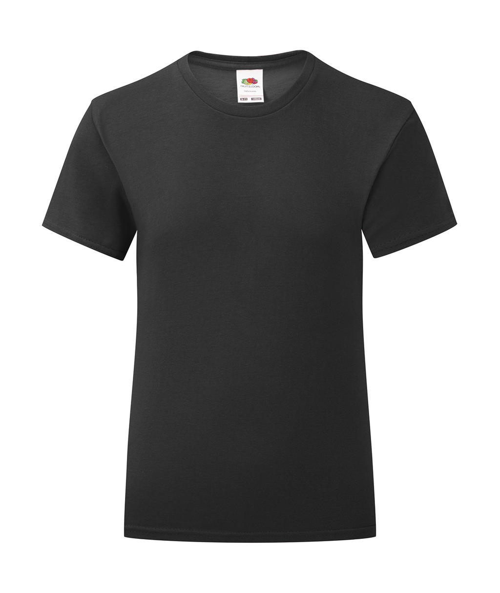 Dívčí tričko Iconic T 150 Barva: černá, Velikost: 5-6 let