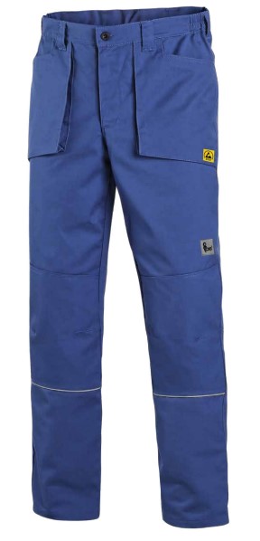 Antistatické ESD kalhoty CXS ELEKTROTECHNIK II Barva: modrá, Velikost: 52