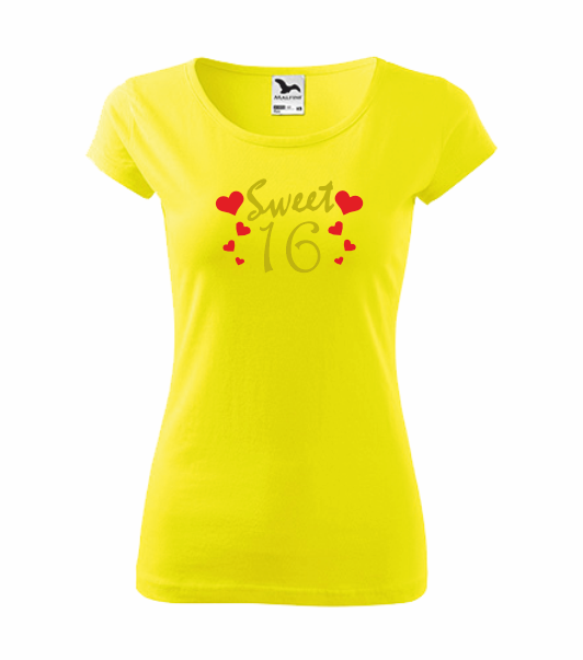 Narozeninové tričko SWEET Barva: citrónová, Velikost: S