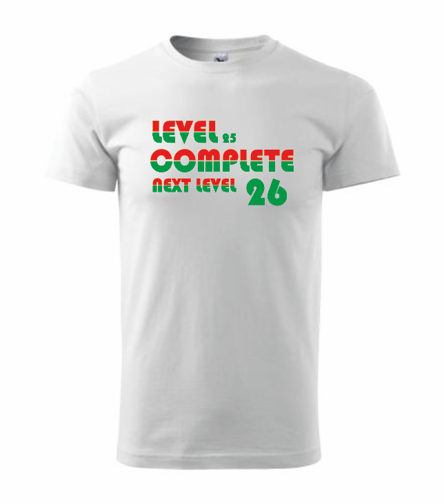 Tričko pánské/dětské LEVEL COMPLETE Barva: bílá, Velikost: 2XL