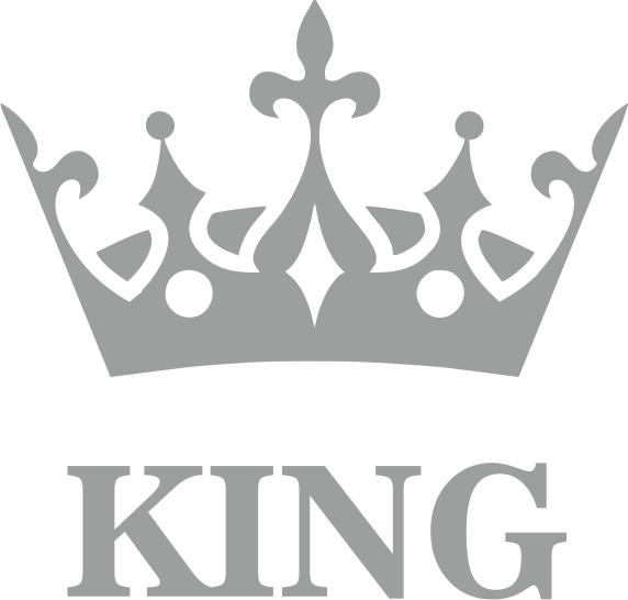 Potisk KING Barva: stříbrná, Velikost motivu: 8 cm