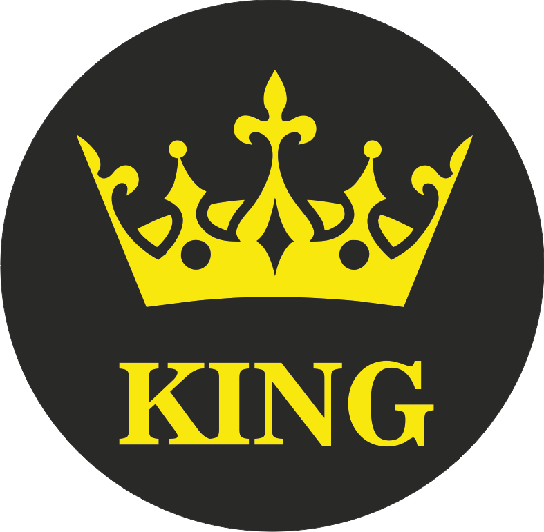 Potisk KING Barva: fluorescenční žlutá, Velikost motivu: 8 cm