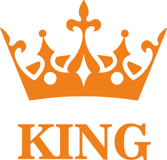 Potisk KING Barva: fluorescenční oranžová, Velikost motivu: A5
