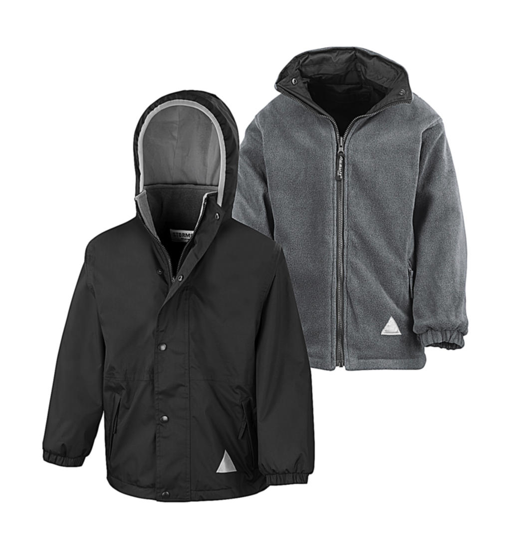 Dětská oboustranná bunda Barva: černá-šedá, Velikost: 5-6 let