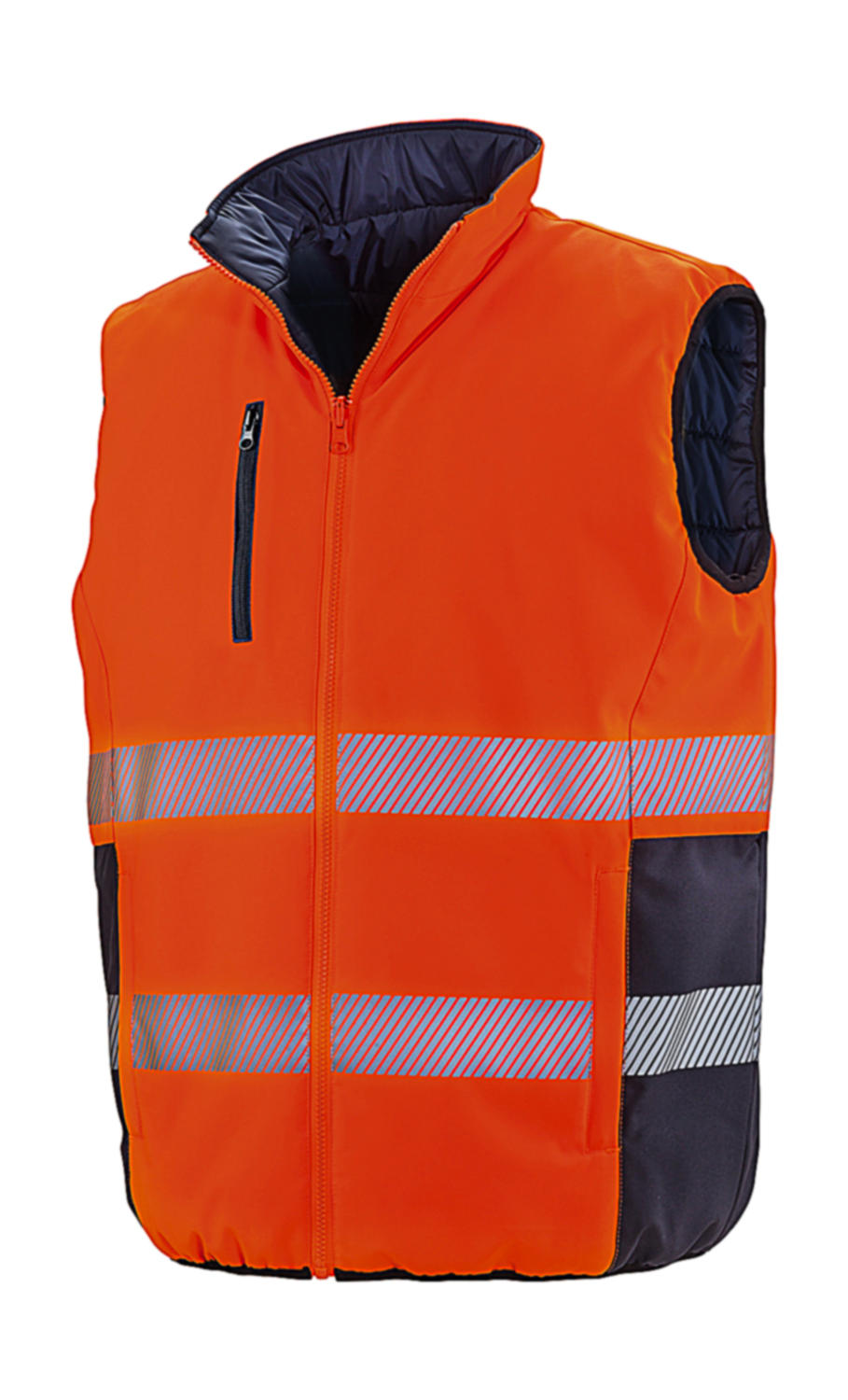 Reversible Soft vesta Barva: oranžová-námořní modrá, Velikost: M