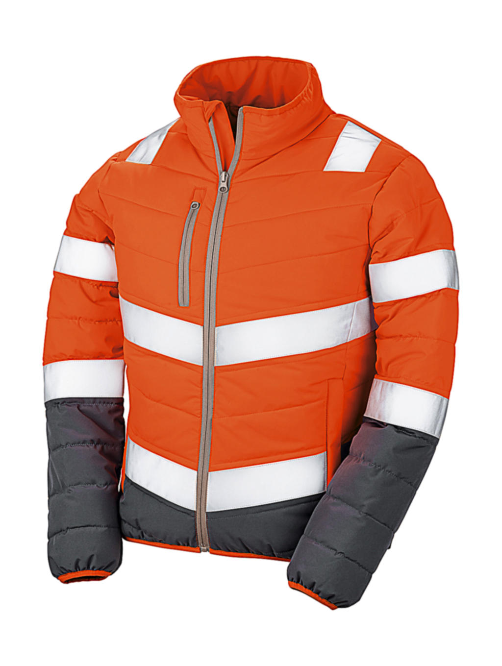 Dámská Soft Padded Safety bunda R325F Barva: oranžová-šedá, Velikost: M