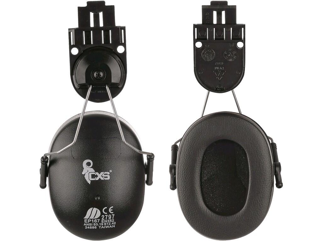Mušlové chrániče sluchu CXS EP167 s úchyty na přilbu Barva: černá