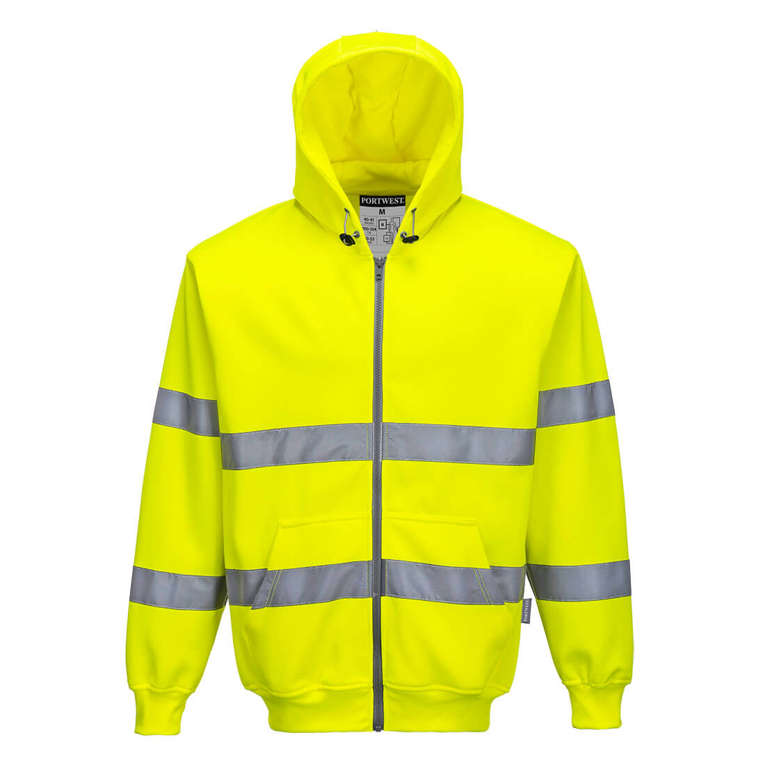 Hi-Vis mikina na zip Barva: žlutá, Velikost: S