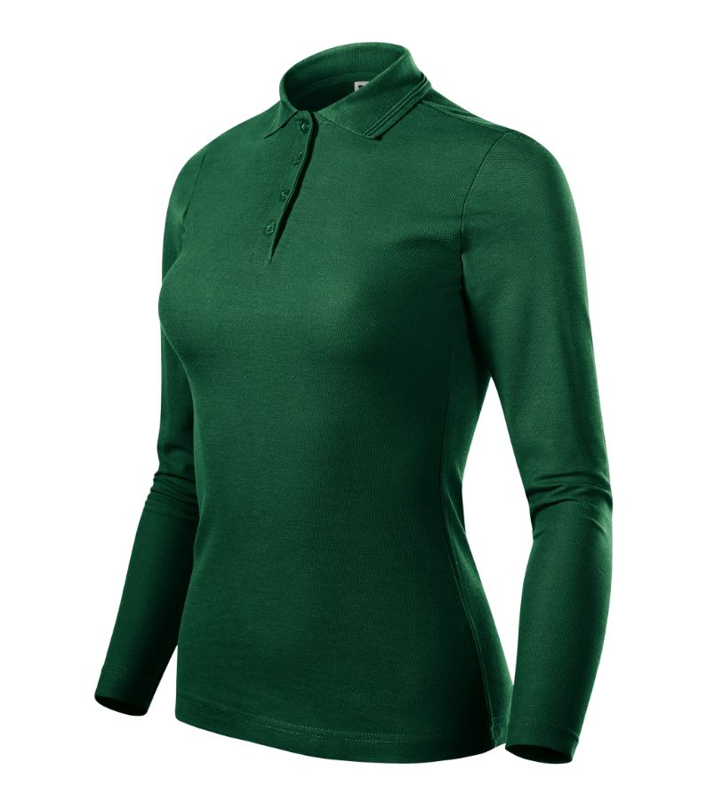 Pique Polo LS Polokošile dámská Barva: dark green, Velikost: XL