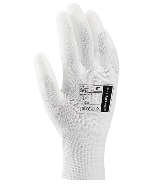 Máčené rukavice ARDONSAFETY/LEO Barva: bílá, Velikost: M