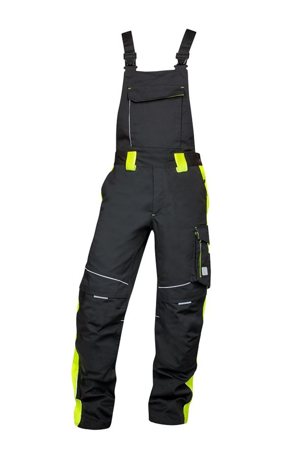 Zimní kalhoty s laclem ARDON®NEON Barva: černá-žlutá, Velikost: XL