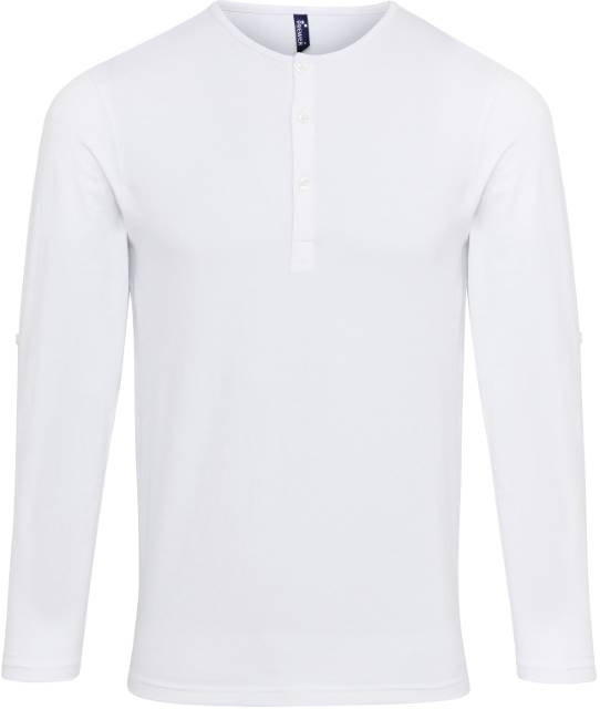 Pánské triko s dlouhým rukávem PR218 Barva: bílá, Velikost: 2XL