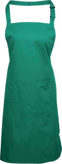 Zástěra s laclem a kapsou Colours PR154 Barva: emerald, Velikost: uni