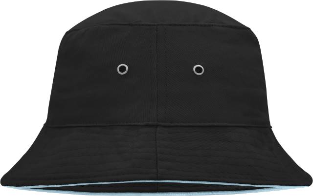 Rybářský klobouk s lemem MB 12 Barva: černá-mátová, Velikost: L/XL
