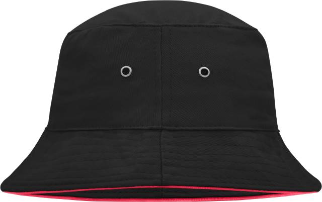 Rybářský klobouk s lemem MB 12 Barva: černá-červená, Velikost: L/XL