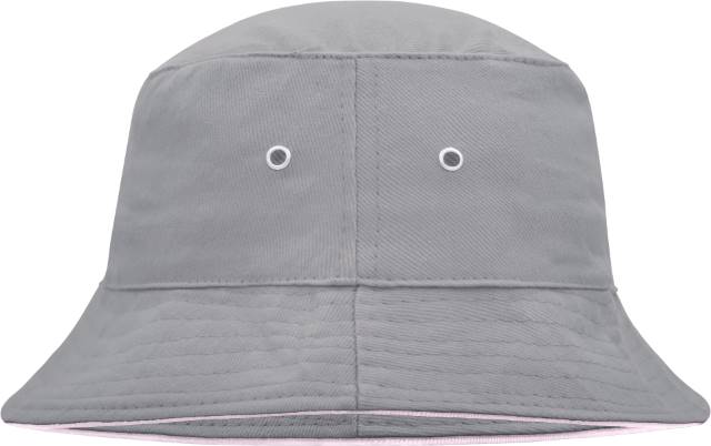 Rybářský klobouk s lemem MB 12 Barva: světle šedá-růžová, Velikost: S/M