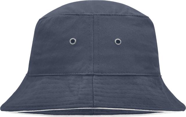 Rybářský klobouk s lemem MB 12 Barva: námořní modrá-bílá, Velikost: L/XL