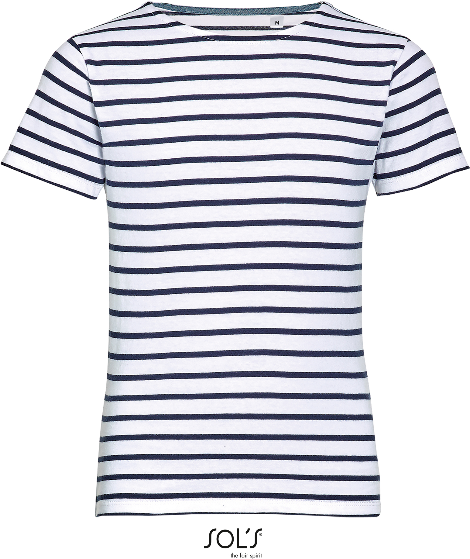 Dětské pruhované tričko SOL'S Miles Kids Barva: bílá-námořní modrá, Velikost: 5-6 let