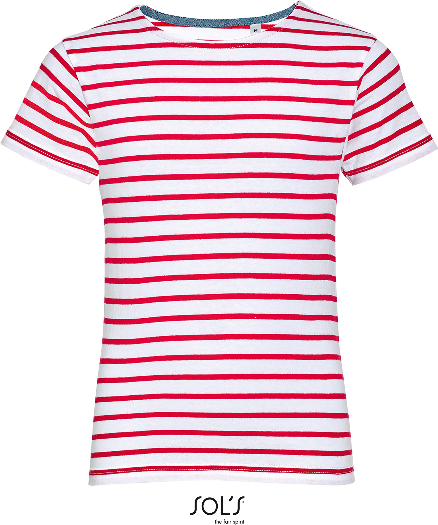 Dětské pruhované tričko SOL'S Miles Kids Barva: bílá-červená, Velikost: 7-8 let