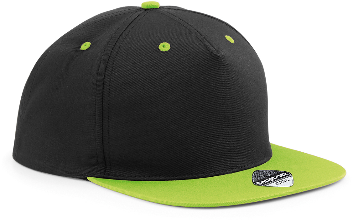 5-panelova-snapback-kontrastni-ksiltovka-b610c Barva: černá-limetková, Velikost: uni