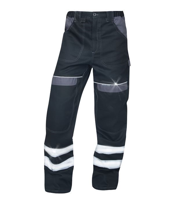 Kalhoty ARDON®COOL TREND s reflex. pruhy Barva: černá, Velikost: 54