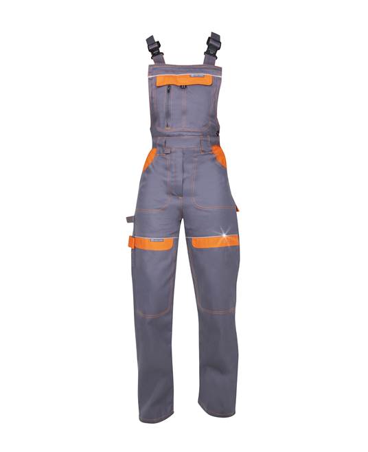 Dámské kalhoty s laclem ARDON®COOL TREND Barva: šedá-oranžová, Velikost: 38