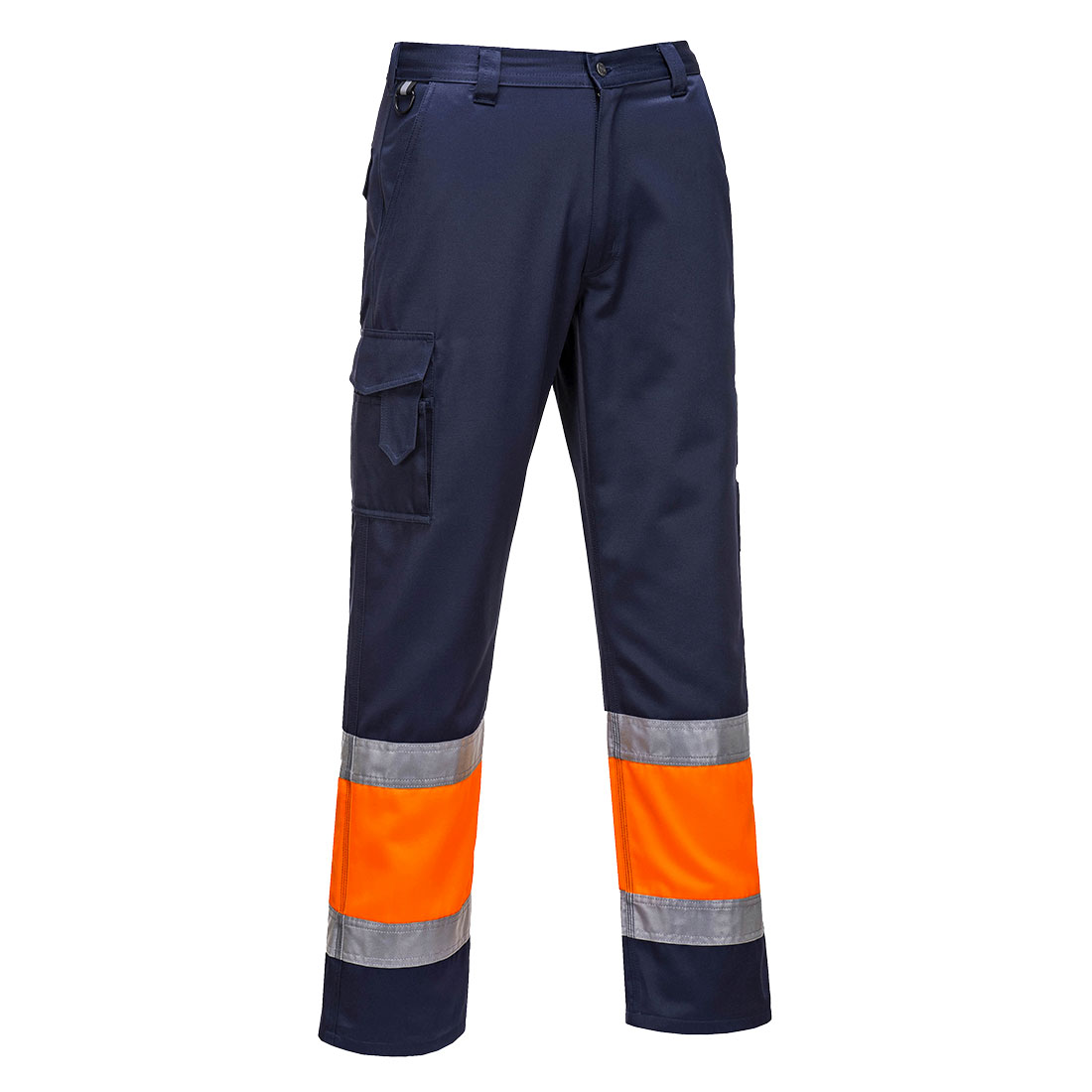 Dvoubarevné kalhoty Combat Hi-Vis Barva: oranžová-námořní modrá, Velikost: S