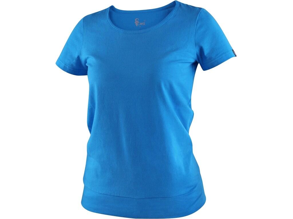 Dámské triko CXS EMILY Barva: azurově modrá, Velikost: XL