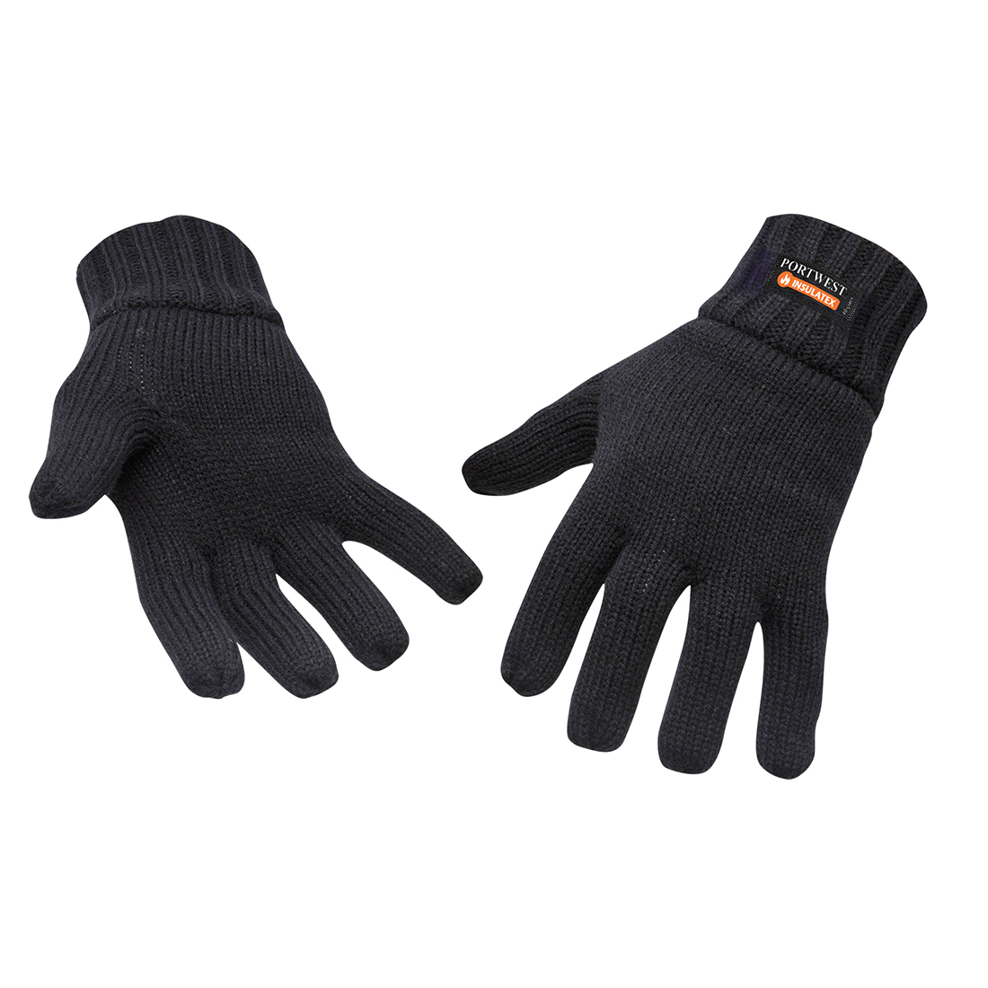 Pletené rukavice s podšívkou Insulatex Barva: černá