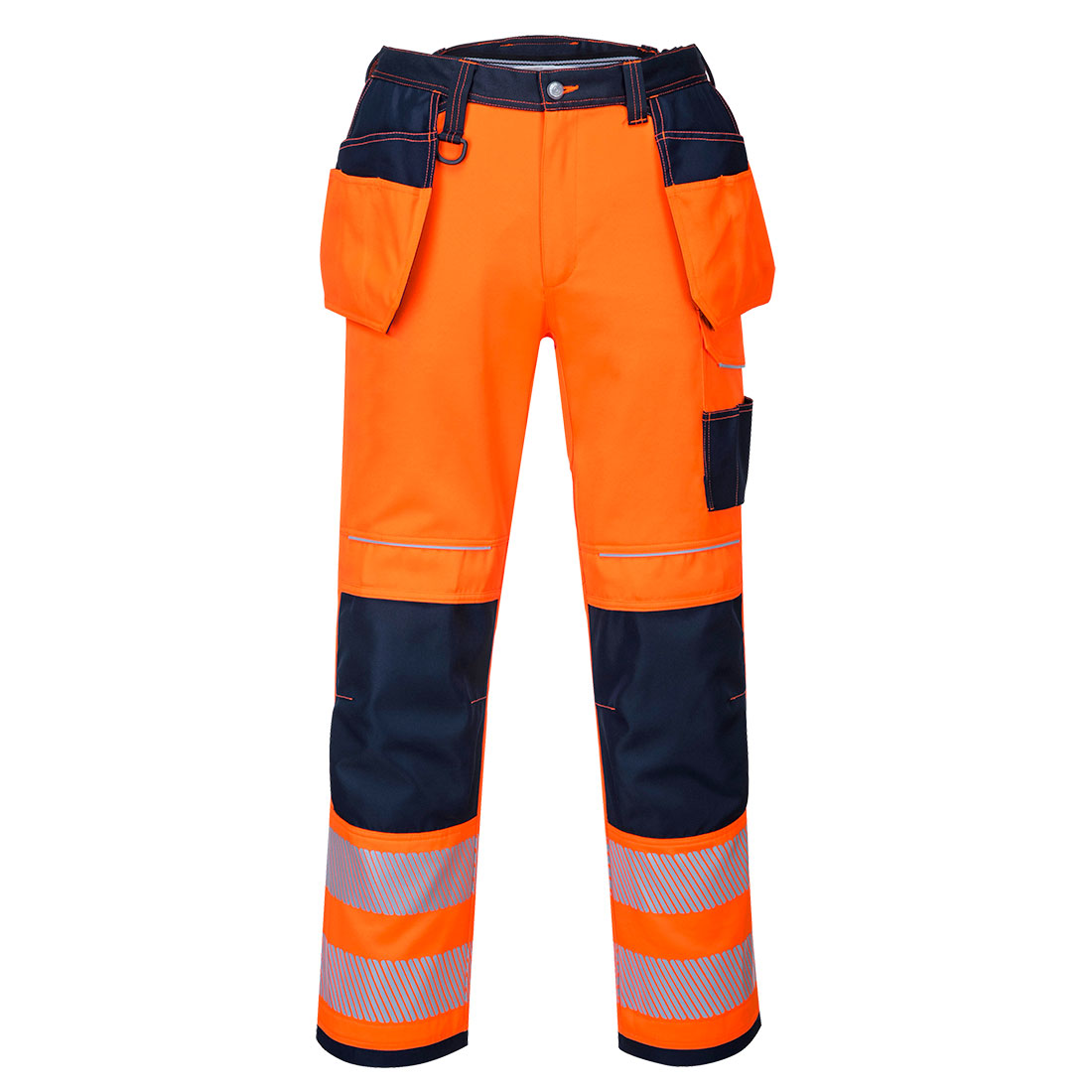Kalhoty HiVis PW3 Holster Barva: oranžová-námořní modrá, Velikost: 38