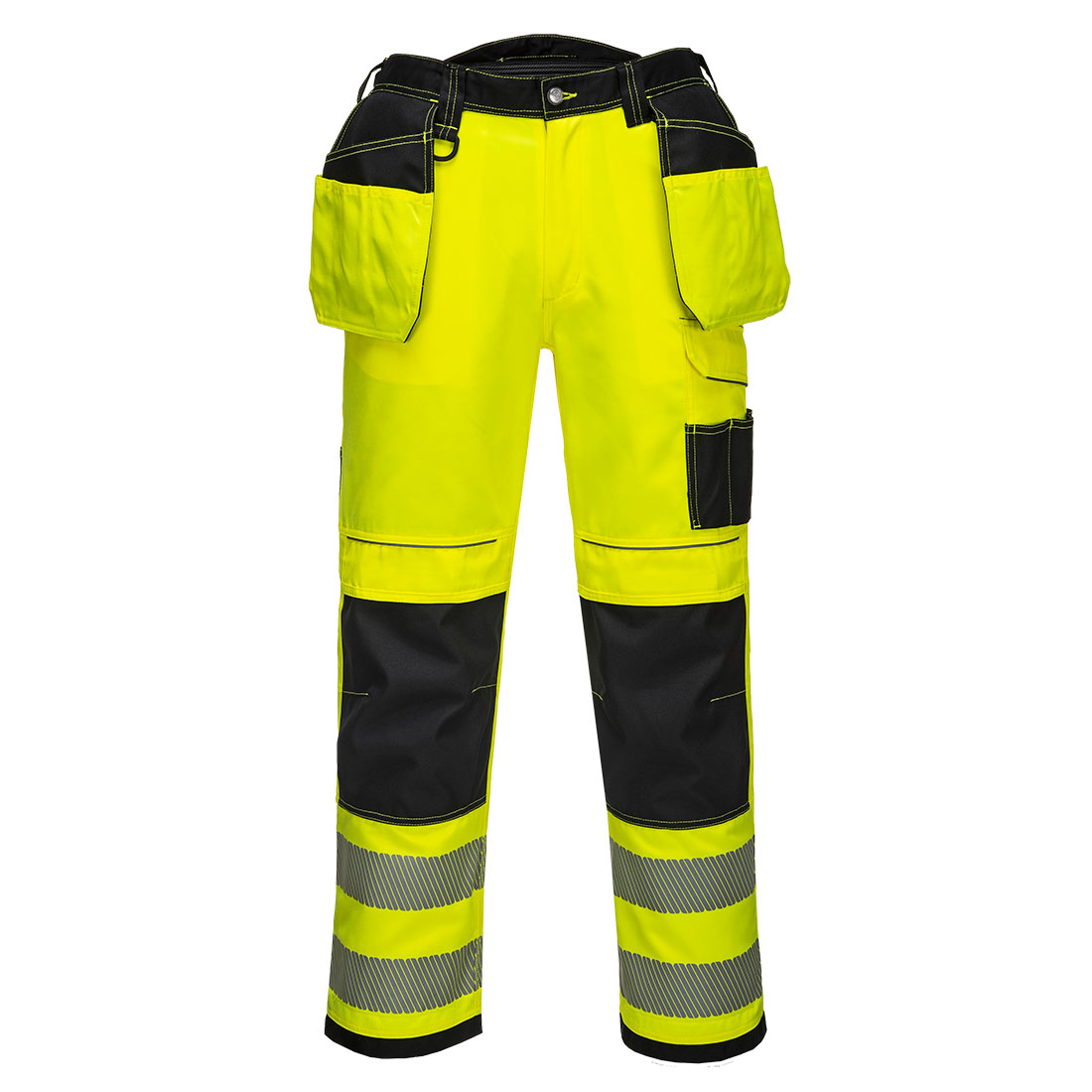 Kalhoty HiVis PW3 Holster Barva: žlutá-černá-zkrácená, Velikost: 40