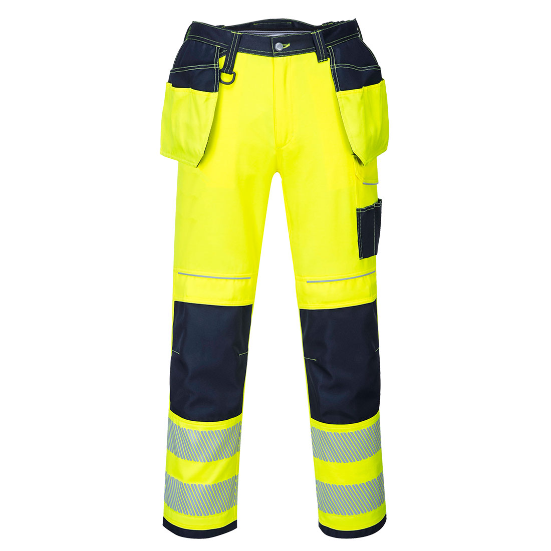 Kalhoty HiVis PW3 Holster Barva: žlutá-námořní modrá, Velikost: 44