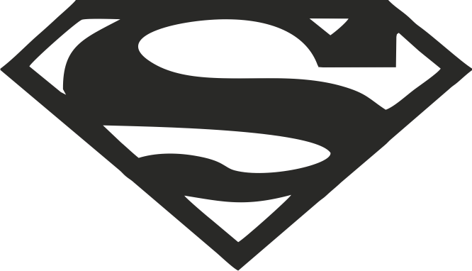 Potisk SUPERMAN 2 Barva: černá, Velikost motivu: 8 cm
