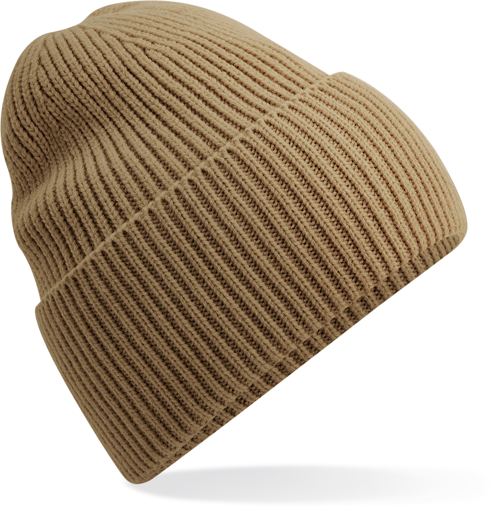 Dlouhá pletená čepice s manžetou B384R Barva: písková, Velikost: uni