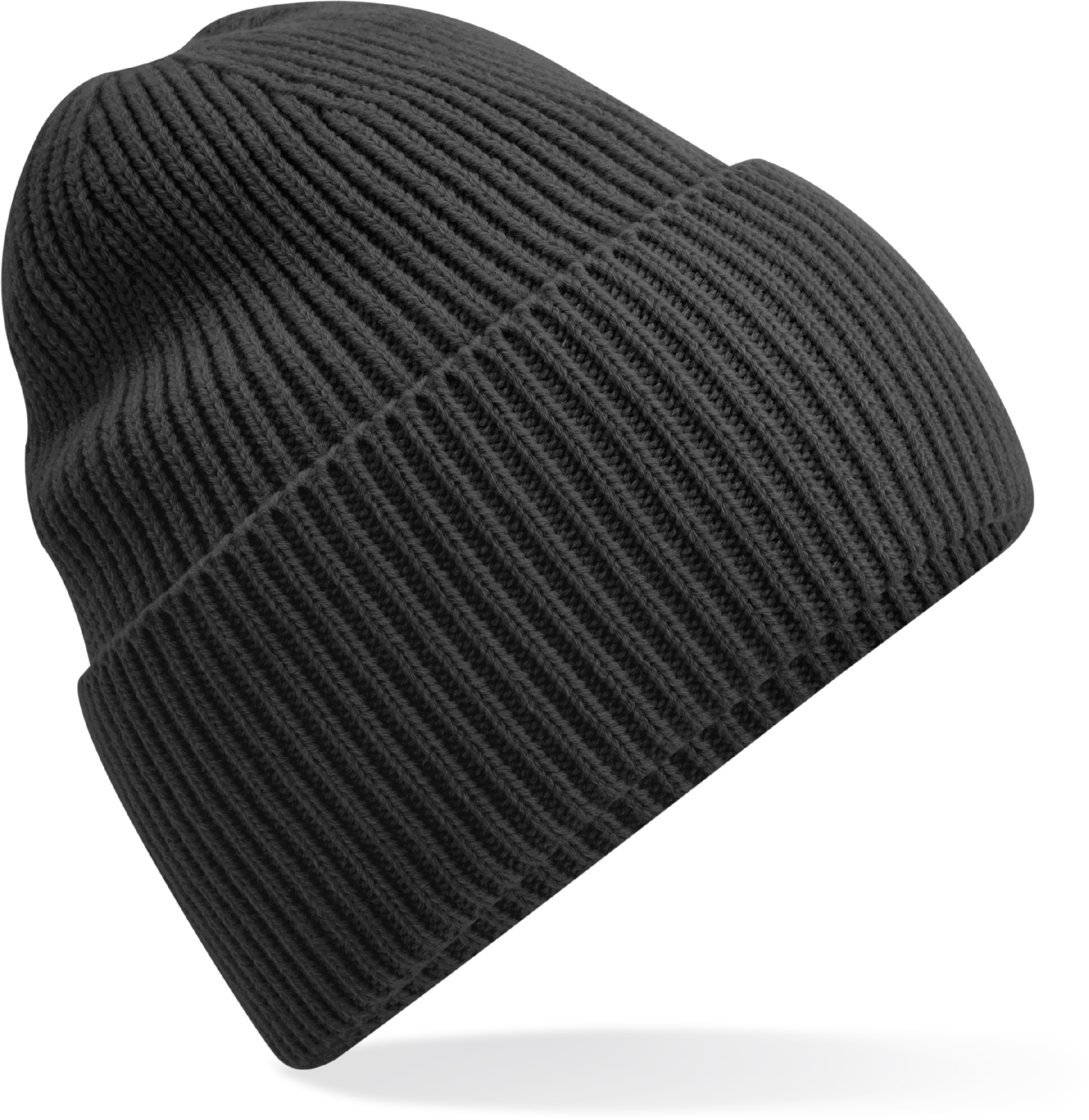 Dlouhá pletená čepice s manžetou B384R Barva: antracitová, Velikost: uni