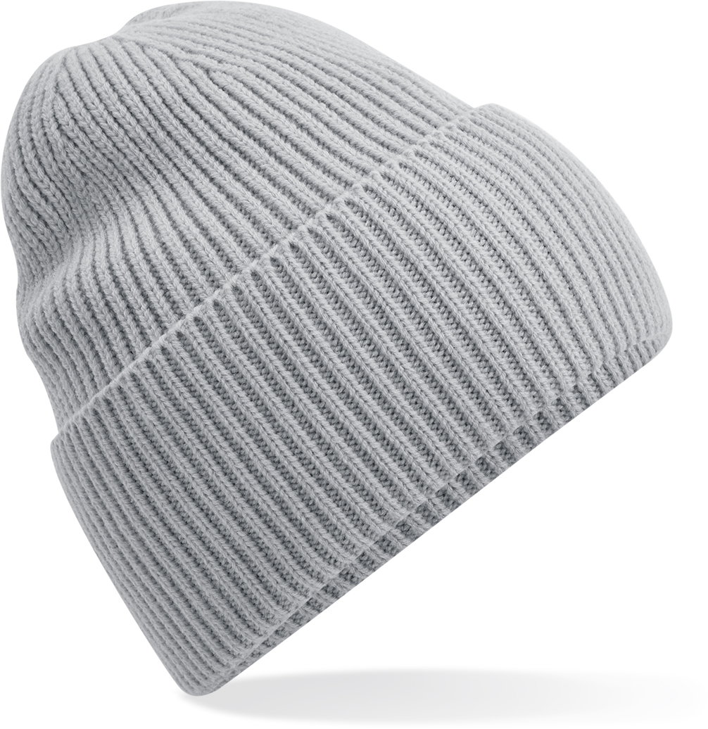 Dlouhá pletená čepice s manžetou B384R Barva: světle šedá, Velikost: uni