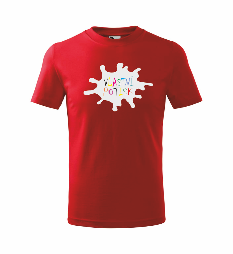 Dětské triko s vlastním potiskem Barva: červená, Velikost: 134 cm/8 let, Umístění potisku: přední část
