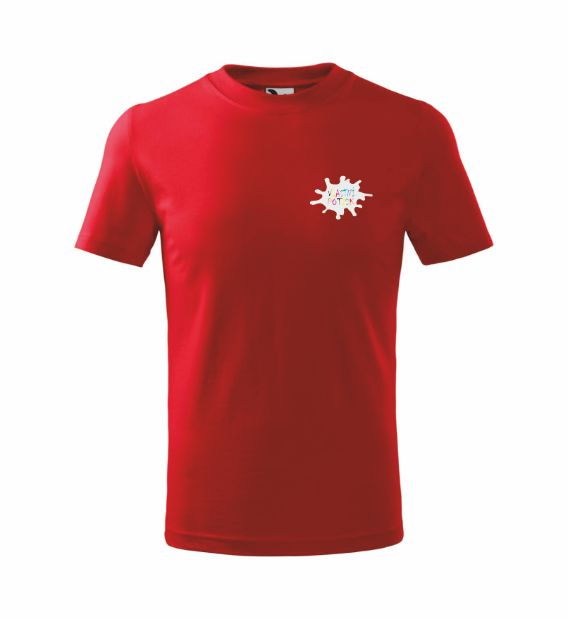 Dětské triko s vlastním potiskem Barva: červená, Velikost: 146 cm/10 let, Umístění potisku: levé prso