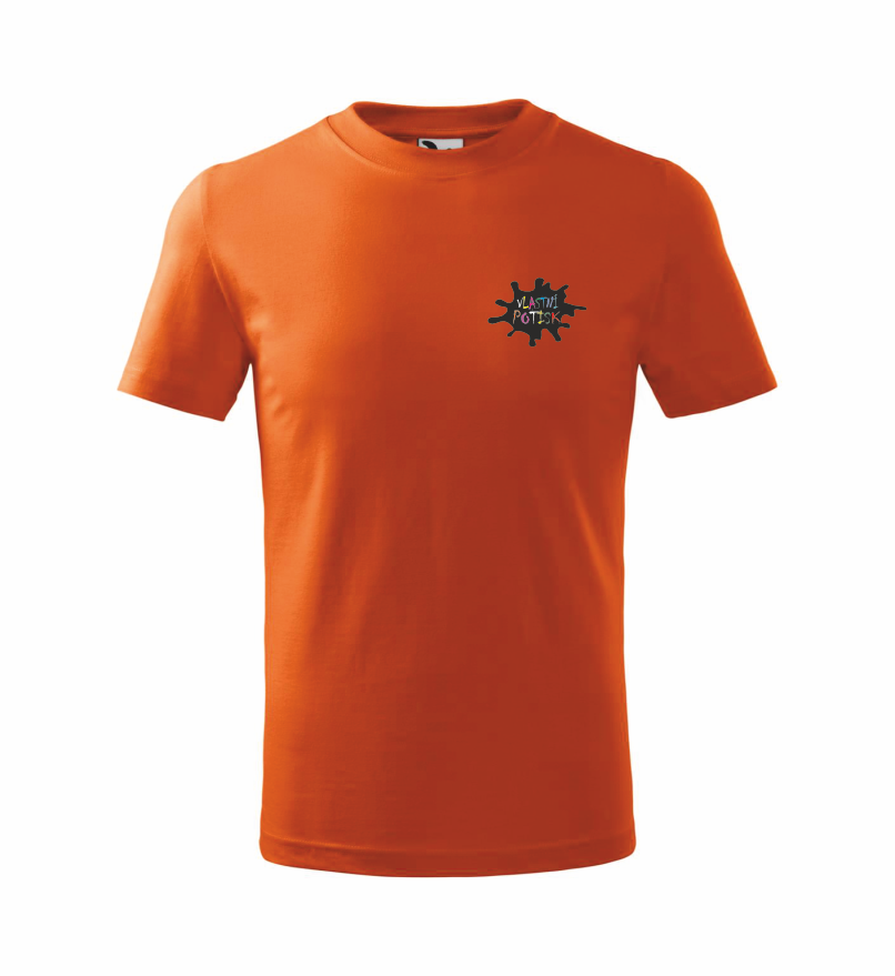 Dětské triko s vlastním potiskem Barva: oranžová, Velikost: 134 cm/8 let, Umístění potisku: levé prso