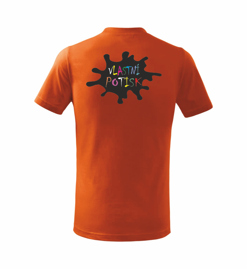 Dětské triko s vlastním potiskem Barva: oranžová, Velikost: 158 cm/12 let, Umístění potisku: zadní část
